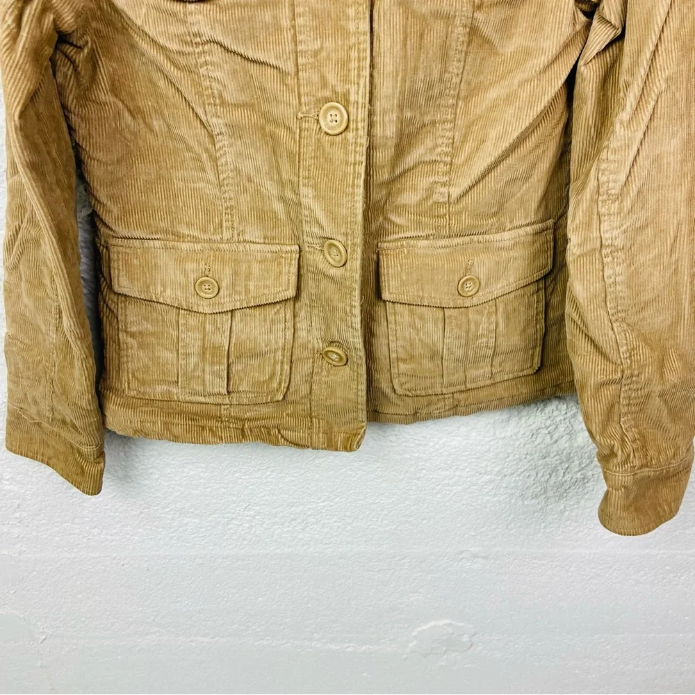 Sonoma vintage Y2K Tan corduroy cotton lightweight Jacket size small - Picture 5 of 11